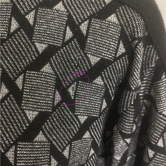 🔵5 For $15🔵 David Brown California Vintage Black Sparkly Zip Up Sweater - Picture 8 of 8